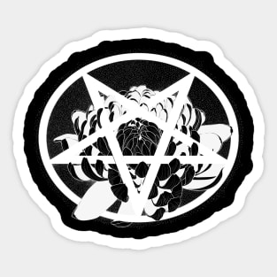 Satanic Chrysanteme Clear Sticker